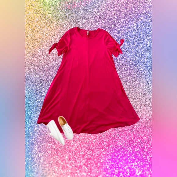 Ribbon Sleeve Knit Dress - Picture 3 of 11